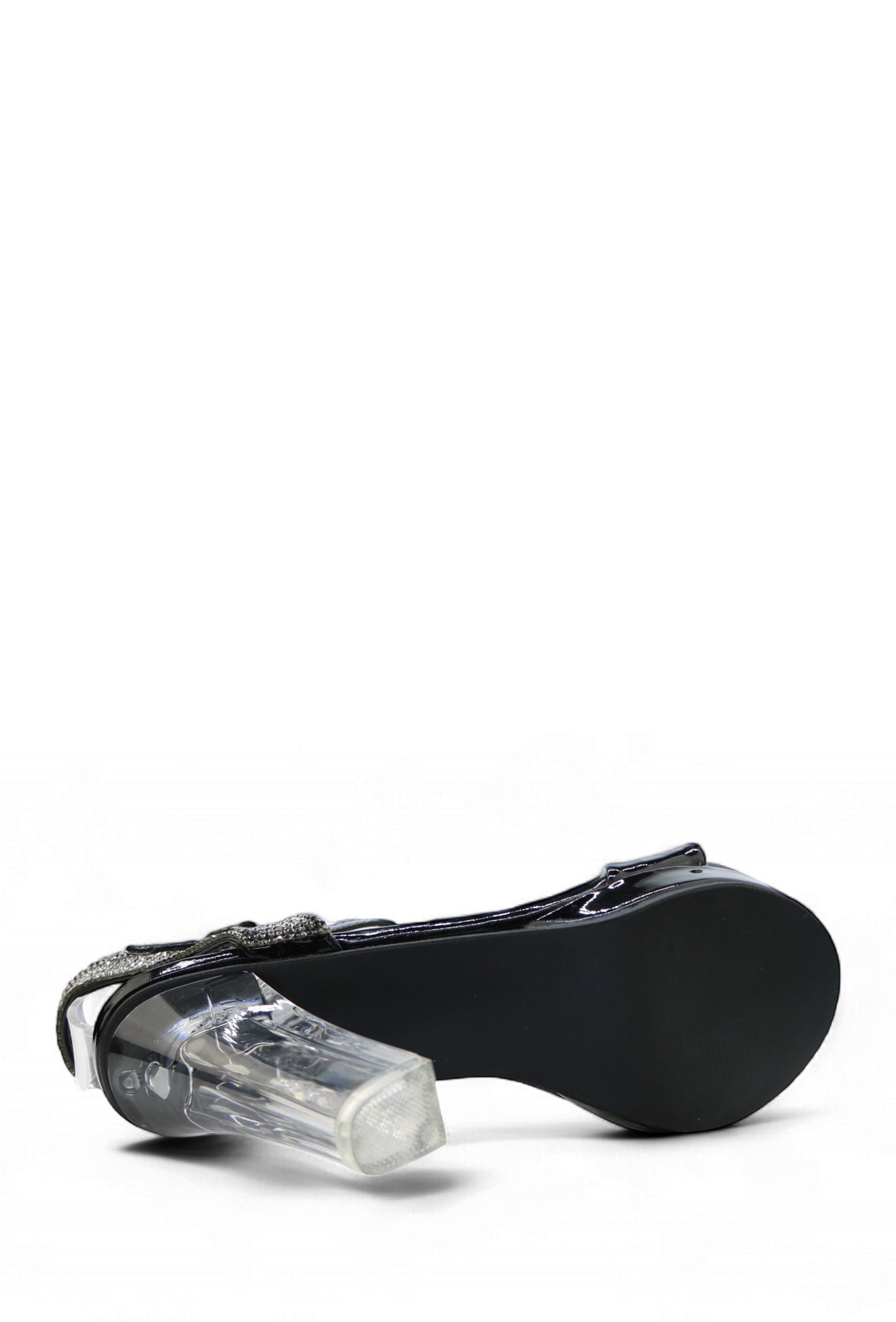 Sandales à Talon Transparent et Strass – Élégance Glamour pour Soirée, Mariage ou Sortie Chic
