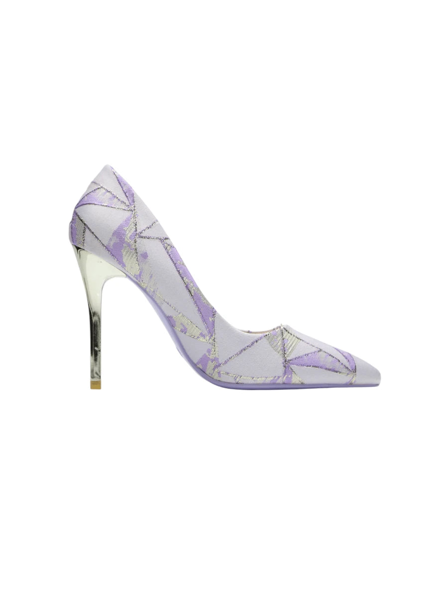 Chaussures à talons hauts à bout pointu, style élégant, géométrique moderne, pour mariage, banquet, fête. Talons hauts