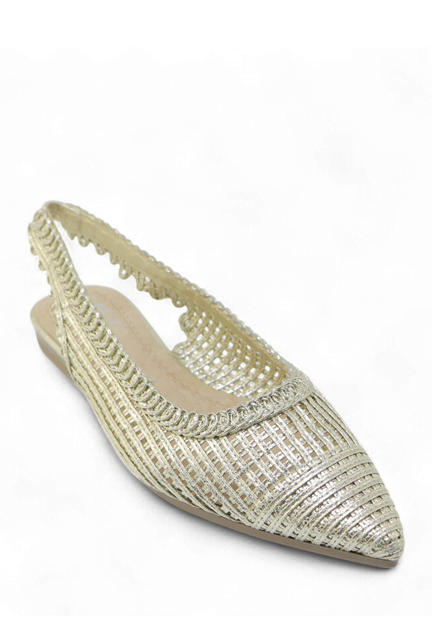 Ballerines Iris Slingback "Golden Radiance" - L'Éclat Discret à Vos Pieds