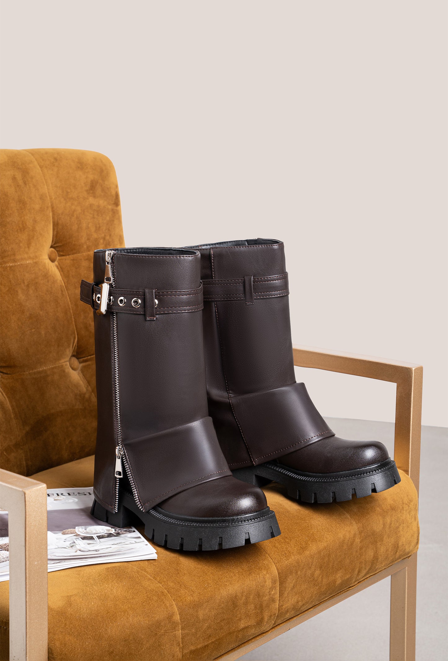 Bottes Motardes "Street Vibe" - L'Élégance Rebelle à l'État Pur