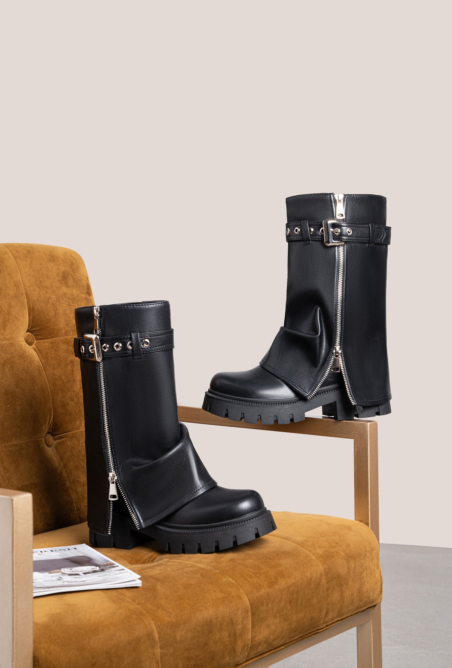Bottes Motardes "Street Vibe" - L'Élégance Rebelle à l'État Pur